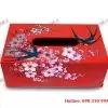 hộp khăn giấy én xuân đỏ