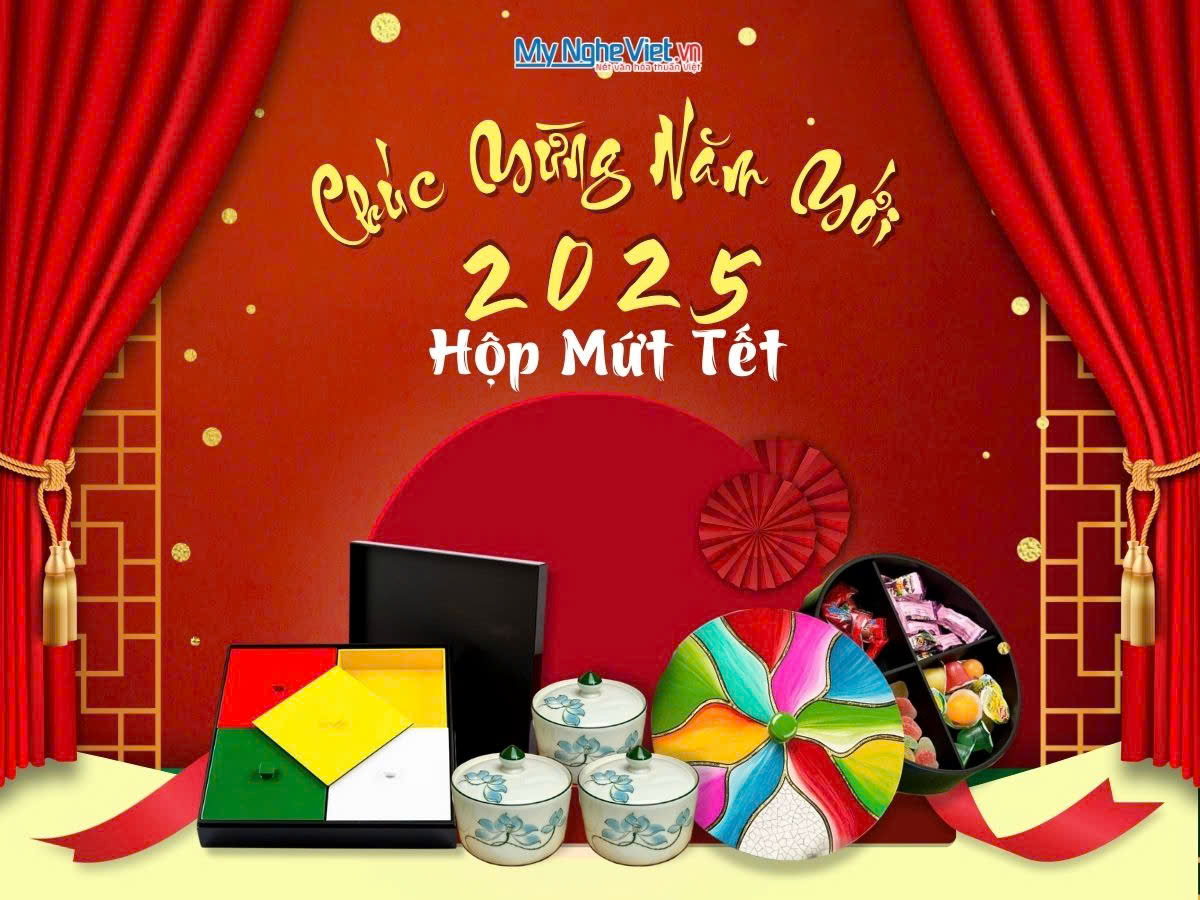 hộp mứt sơn mài